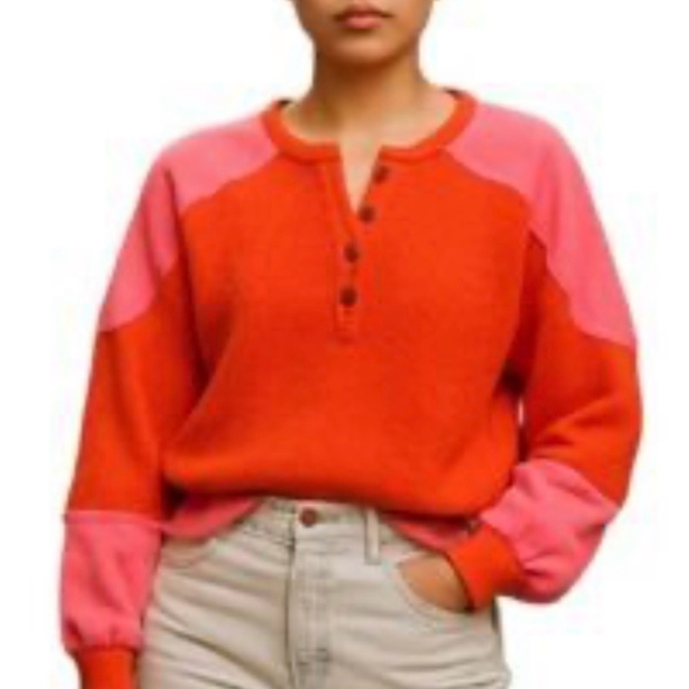 Urban Outfitters Red and Pink Sweatshirt - Picture 5 of 5
